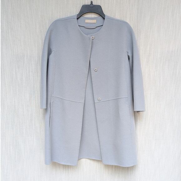 'S Max Mara Unito Angora Coat in Light Blue Virgin Wool, size 2 - Picture 1 of 11